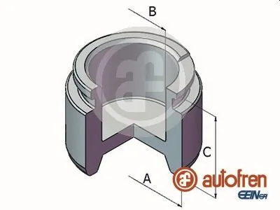 Piston, brake caliper